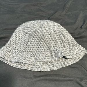 Gray knitted hat